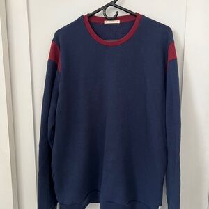Marine Layer Men's Sweater in Navy and Red